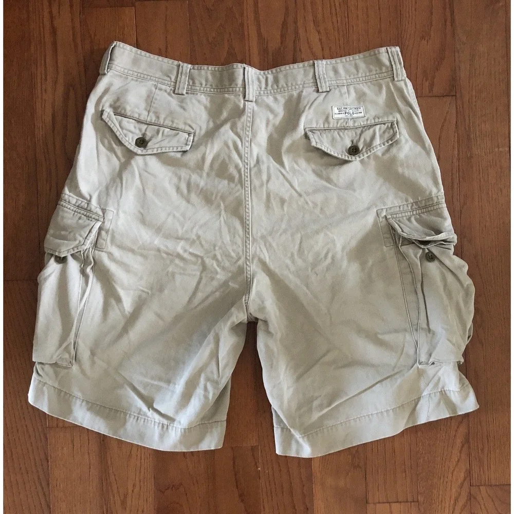 Vintage Polo by Ralph Lauren Men's Size 38 Khaki Classic Fit Gellar Cargo Shorts